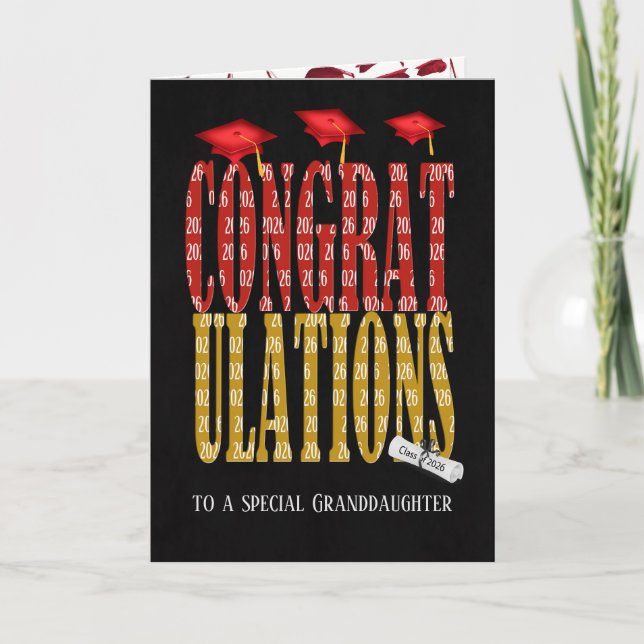 2026 Graduation for Granddaughter Card (Front)