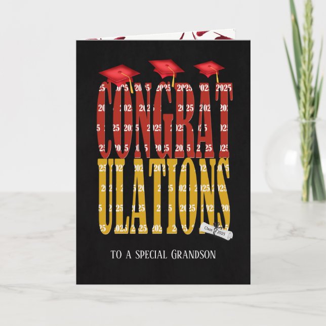2026 Graduation for Grandson Card (Front)