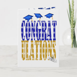2026 Graduation In Blue and Gold Card