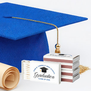 2026 Graduation Party Custom Blue Graduate Favor Matchboxes