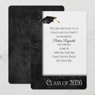 2026 Graduation Party Leather Frame Invitation