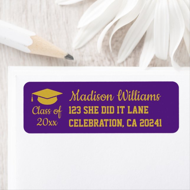 2026 Graduation Personalized Grad Return Address Label (Insitu)
