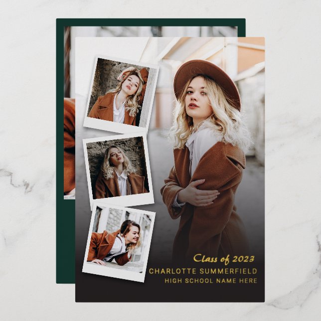 2026 Graduation Photos Grad Foil Announcement (Front/Back)