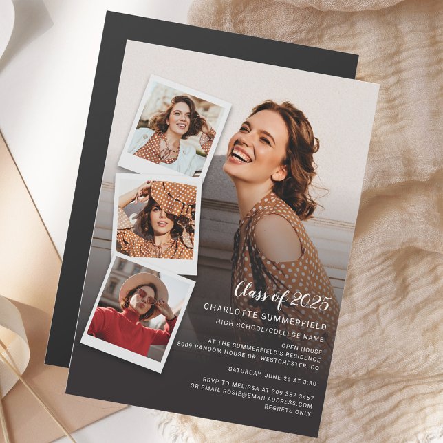 2026 Graduation Photos Grad Open House Magnetic Invitation (2025 Graduation Photos Grad Open House Magnetic Invitation)