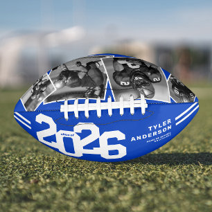 2026 Graduation Senior 4 Photo Blue Football