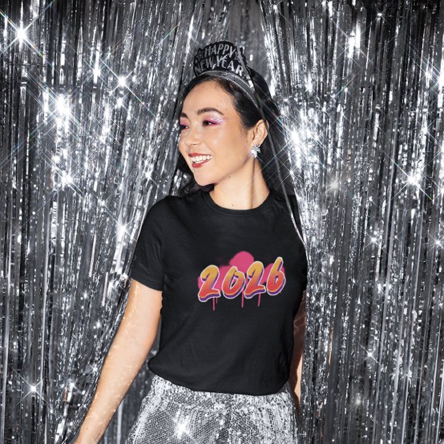 2026 Graffiti Style Color Splash New Year T-Shirt (Creator Uploaded)