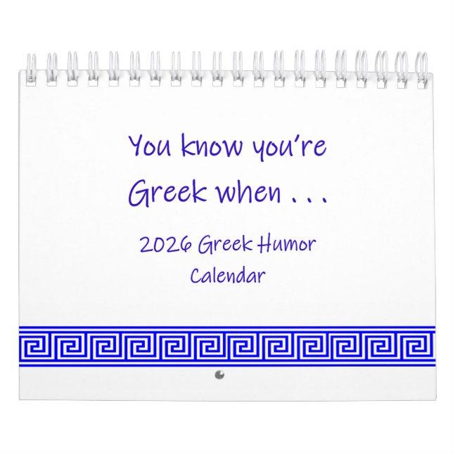 2026 Greek Humor Calendar (Cover)