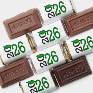 2026 Green and Black Graduation Party Hershey's Miniatures