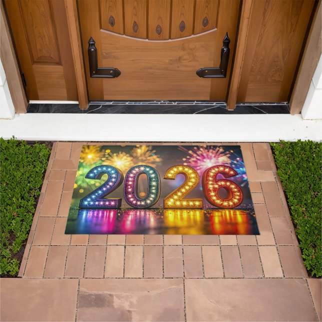 2026, Happy New Year Celebration, Doormat (Outdoor)