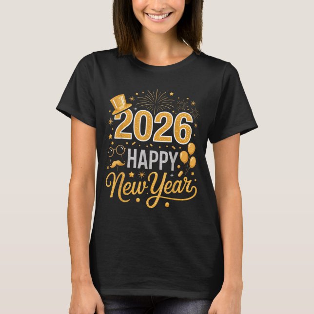 2026 Happy New Year Celebration For Party Enthusia T-Shirt (Front)