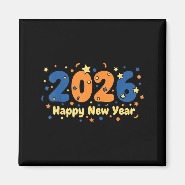 2026 Happy New Year Fireworks Celebration  Magnet (Front)