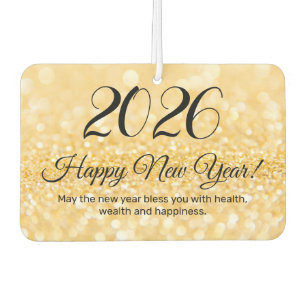 2026 happy new year,gold glitters sparkles air freshener
