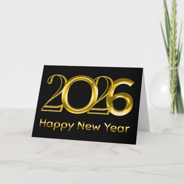 2026 Happy New Year Holiday Card (Front)