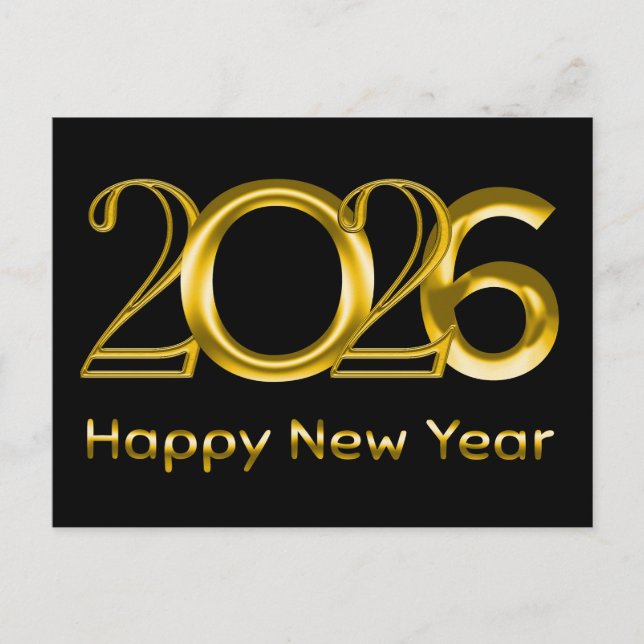 2026 Happy New Year Holiday Postcard (Front)