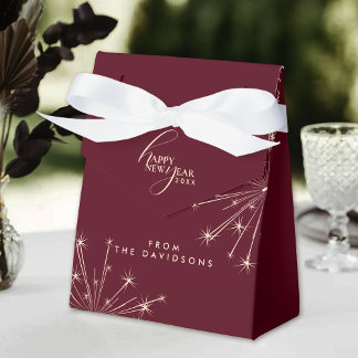 2026 Happy New Year Modern Classic Typography Favor Boxes