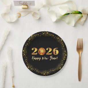 2026 Happy New Year Paper Plates