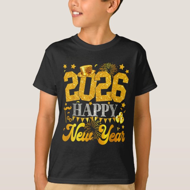 2026 Happy New Year Party Fireworks New Years Eve  T-Shirt (Front)