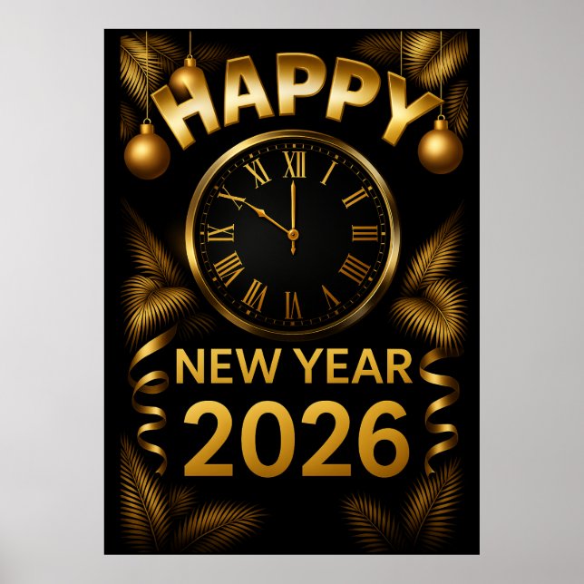  "2026 Happy New Year"  Poster (Front)