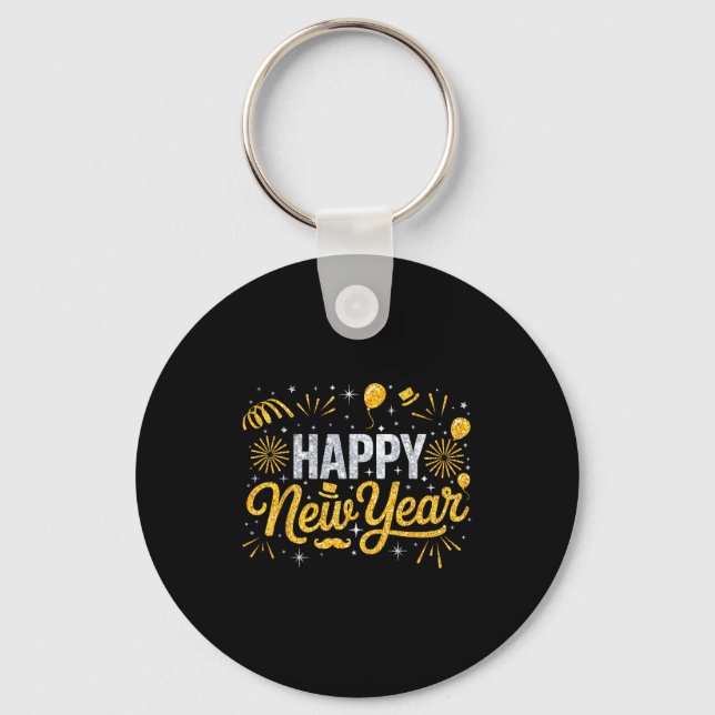 2026 Happy New Year's Eve Party Crew Squad Family  Keychain (Front)