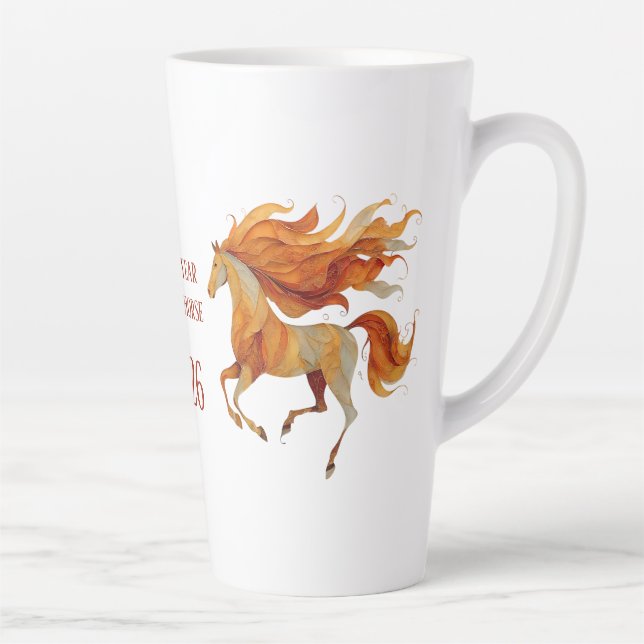 2026 Happy Year of the Horse Design Latte Mug (Right)