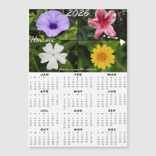 2026 Hawaiian Flower Calendar (Magnetic x4)