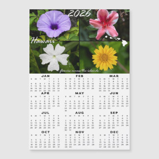 2026 Hawaiian Flower Calendar (Magnetic x4)