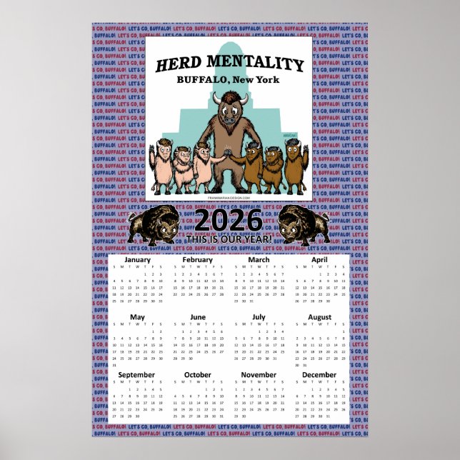 2026 Herd Mentality Calendar (18 x 27) Poster (Front)