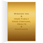 2026 Horse Year Gold Symbol Chinese Greeting (Inside (Right))