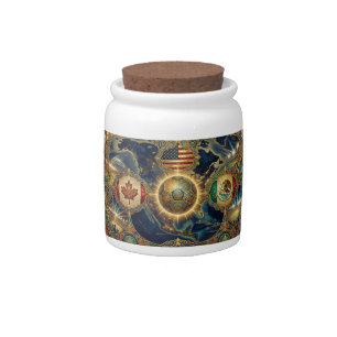 2026 Host Nations USA Mexico Canada Soccer Candy Jar