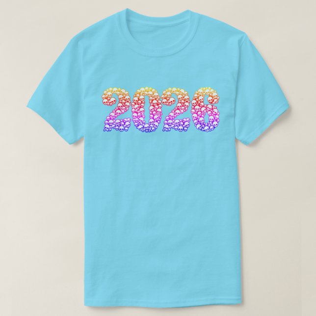 2026 In Colorful Skulls T-Shirt (Design Front)