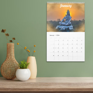 2026 Indian Hindu Deities Idol & Gayatri Mantra Calendar