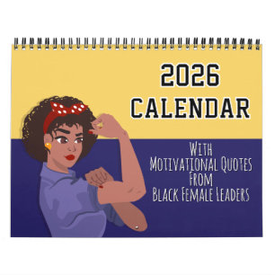 2026 Inspirational Quote Black Girl Magic Calendar