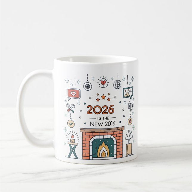 2026 Is The New 2016 Cozy Culture Vector Coffee Mug (Left)
