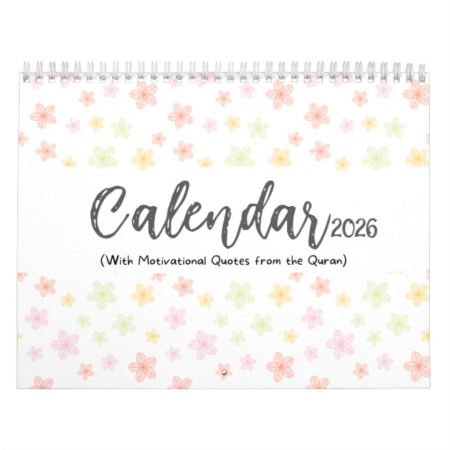2026 Islamic Calendar with Quran Quotes (Cover)
