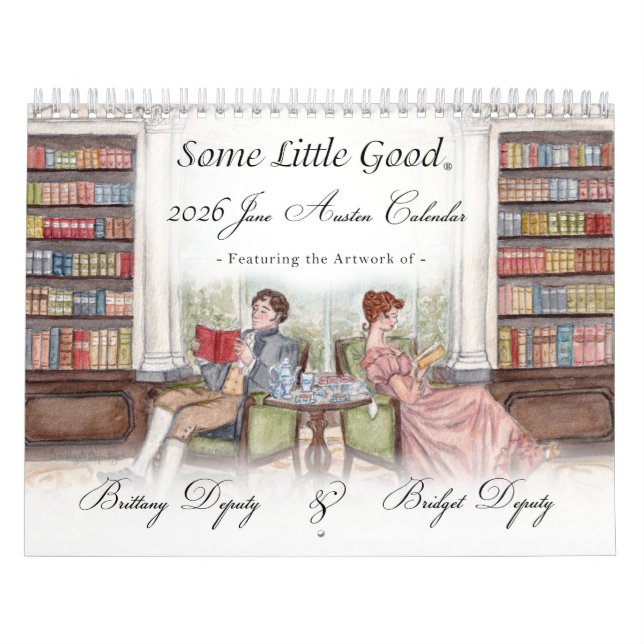 2026 Jane Austen Watercolor Calendar (Cover)