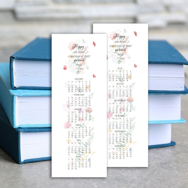 2026 JW Year Text Calendar with Spring Flowers Bookmarks (Creator Uploaded)