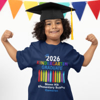 2026 Kindergarten Graduate Personalized Blue Kids