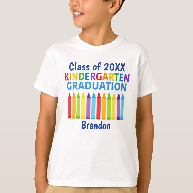 2026 Kindergarten Graduation Custom Graduate Kids T-Shirt (Front)