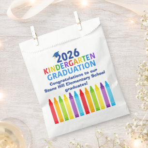 2026 Kindergarten Graduation Custom School Party Favor Bag