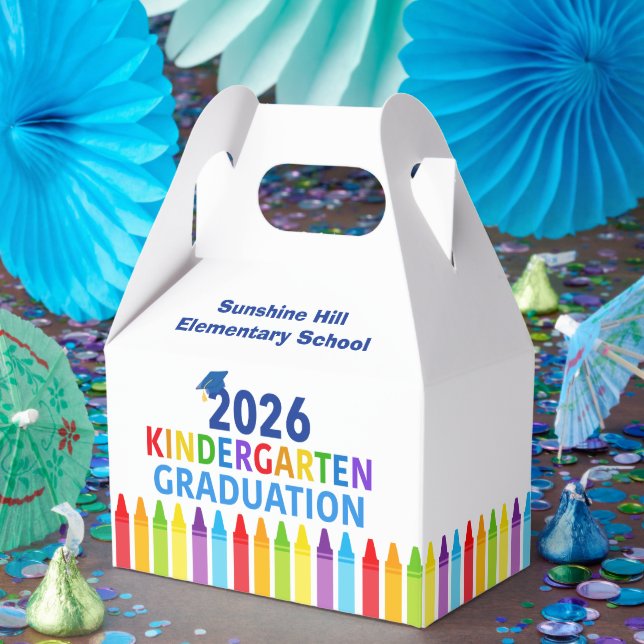 2026 Kindergarten Graduation Custom School Party Favor Boxes (Party)
