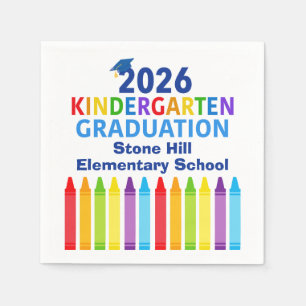 2026 Kindergarten Graduation Custom School Party Napkins