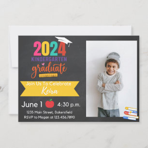 2026 Kindergarten Graduation Invitation with Photo