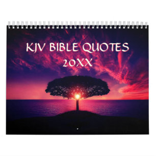 2026 KJV Bible Scripture Landscapes Christian Calendar