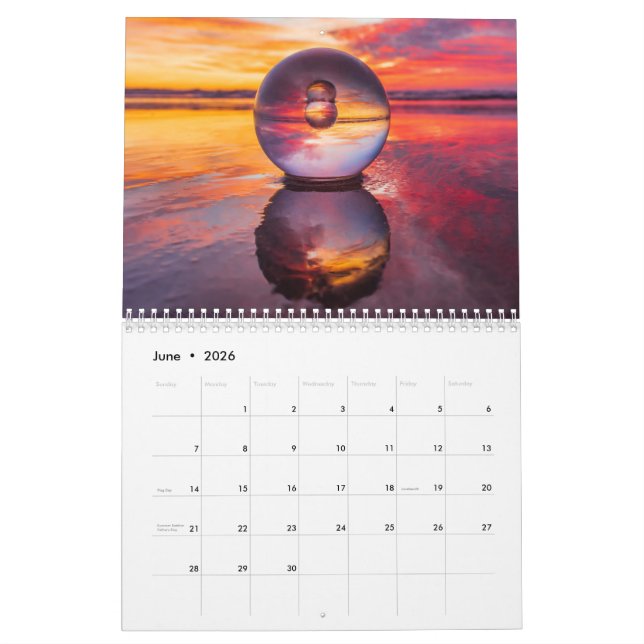 2026 Lensball Sunset Calendar (Jun 2026)