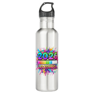 2026 Loading... Progress Bar Sticker Stainless Steel Water Bottle