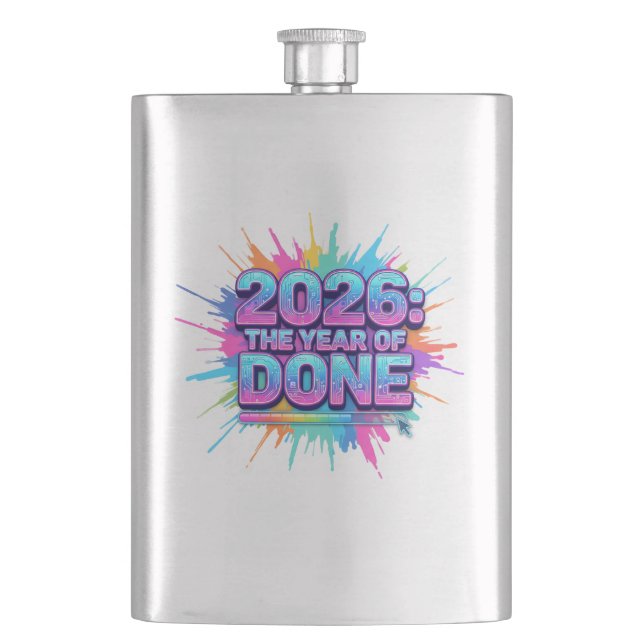 2026 Loading... Progress Bar Sticker | Vibrant New Flask (Front)