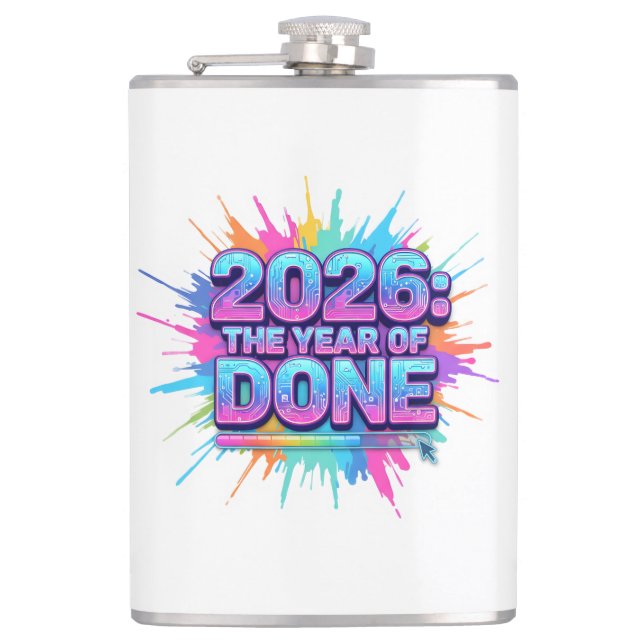 2026 Loading... Progress Bar Sticker | Vibrant New Flask (Front)