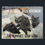 2026 Love & Hisses Calendar - Alphabet Soup Gang<br><div class="desc">2026 Love & Hisses Calendar - the Alphabet Soup Gang Fostered in mid 2025 for Forgotten Felines of Huntsville, mama Lilia came to us hugely pregnant. After 10 days, she gave birth to 4 kittens - Millie, Nolan, Owen and Patsy - and ultimately needed a c-section to remove two kittens...</div>