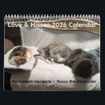 2026 Love & Hisses Calendar - Permanent Residents<br><div class="desc">The permanent resident kitties - Alice, Charlie and Khal Drogo - and one freeloading tuxie known as Rocco.</div>
