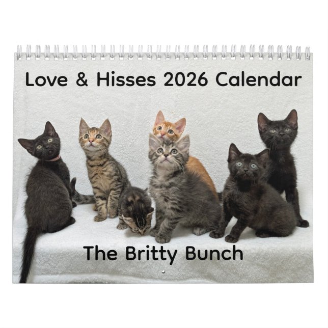 2026 Love & Hisses Calendar - the Britty Bunch (Cover)